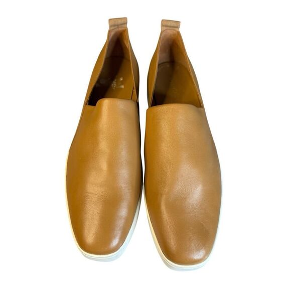 VINCE Women's Leather Saxon-2 Slip On Sneaker in Caramel sz 11 - Picture 4 of 10